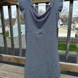 Old Navy Blue and White Sheath Mini Dress